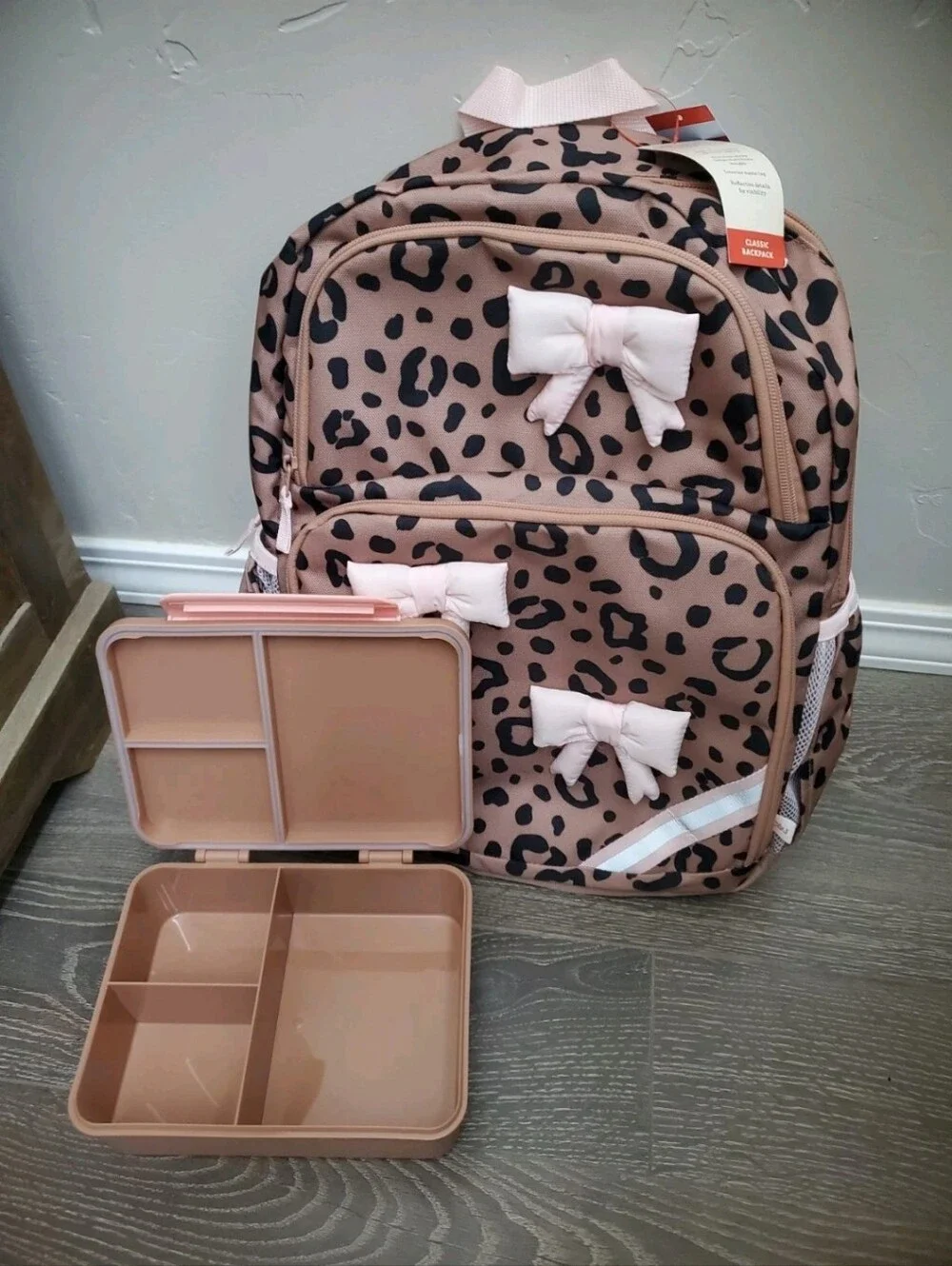Cat & Jack Leopard Set - Backpack and Bento Box